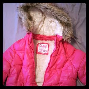 Justice girls pink jacket
