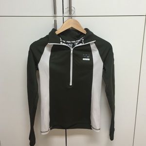 PINK jacket in army green and white