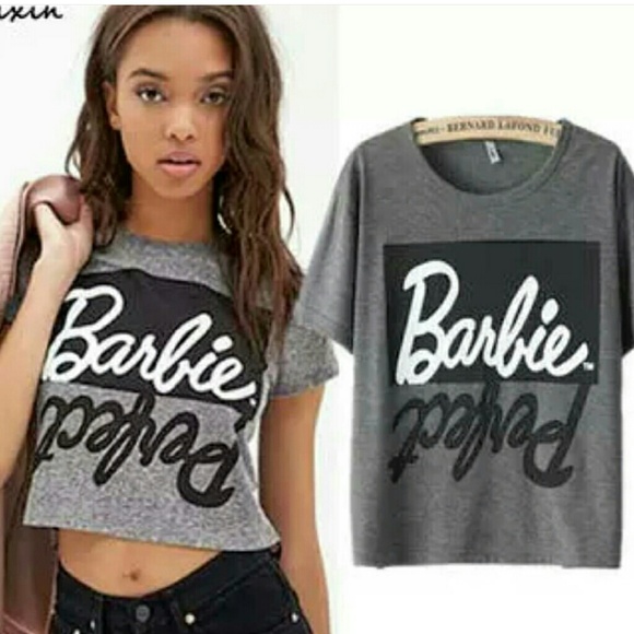 Gray crop top