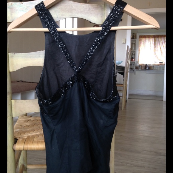 FCUK Beaded Silk Fitted Top - Picture 2 of 4