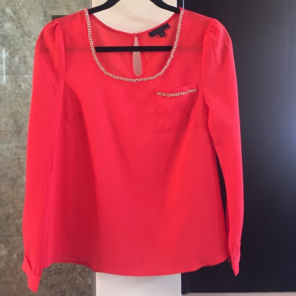 Work or Party Red Blouse - Picture 1 of 4