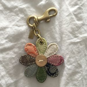 Coach flower keychain