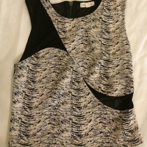 Silence + noise white noise mesh crop top