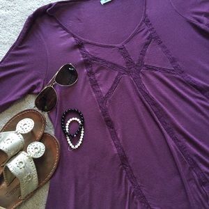 UO purple 3/4 sleeve top!