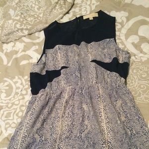 Printed and Partially Sheer Dress