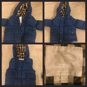 Boys Burberry puffer coat