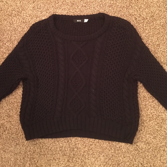 Urban outfitters black crop sweater