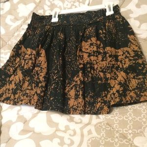 Printed A line skirt.