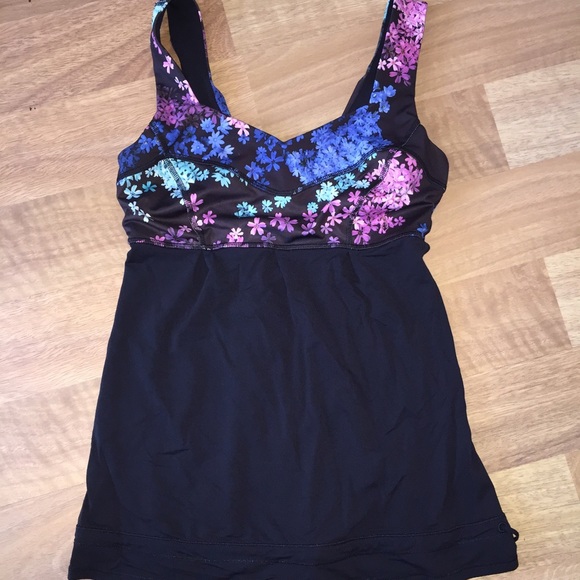lululemon athletica Tops - Lululemon Black Floral Top