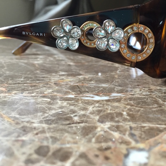 Bvlgari Swarovski crystal stones sunglasses