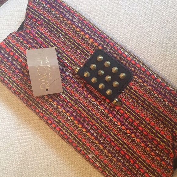 NWT RACHEL Rachel Roy multicolor clutch