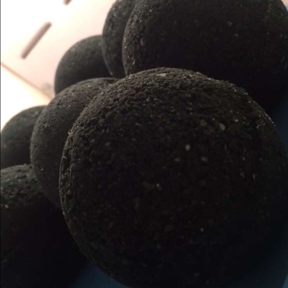 Black coconut handmade bath bomb