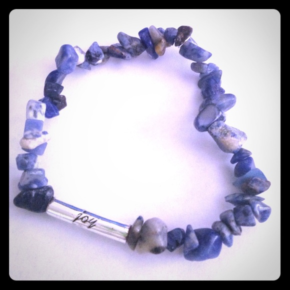 Blue earring set & joy bracelet