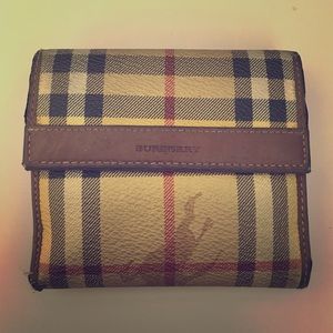 Authentic Burberry leather wallet
