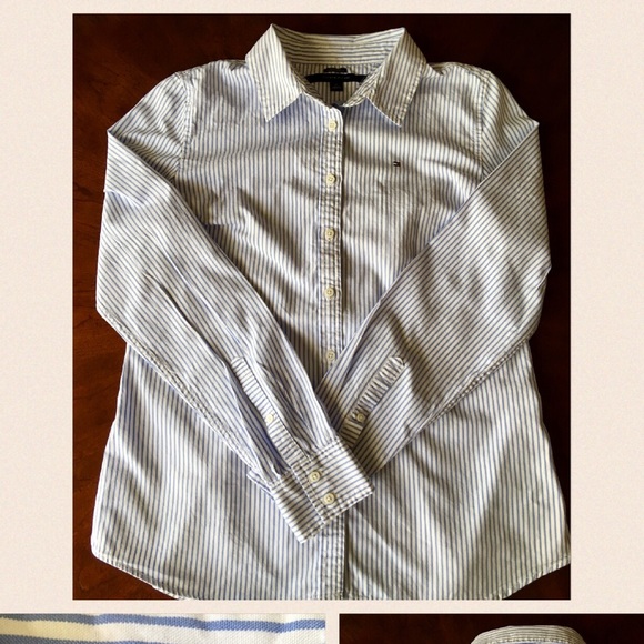 SALE! Tommy Hilfiger button down striped shirt.
