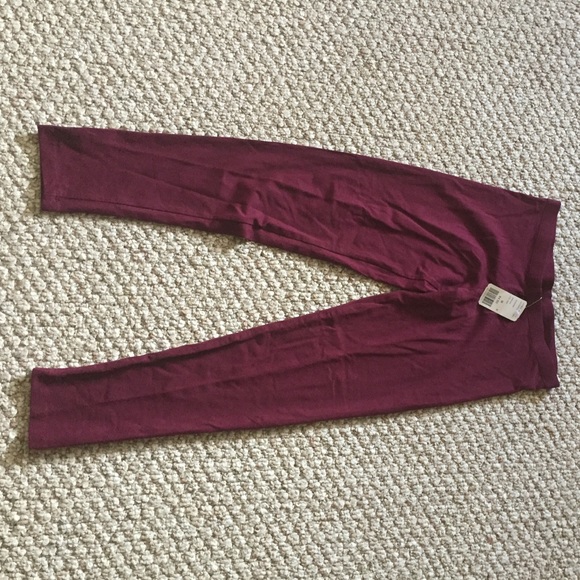 Burgundy New Worn Leggings! - Picture 1 of 2