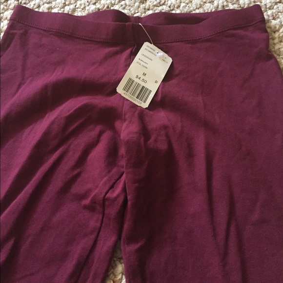 Burgundy New Worn Leggings! - Picture 2 of 2