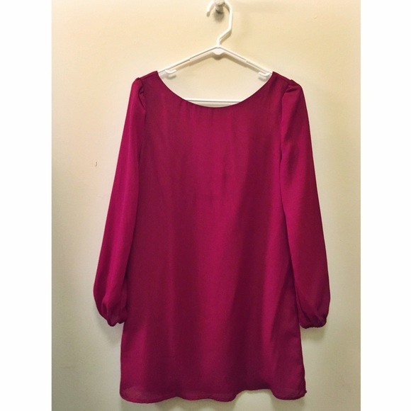 Open Back Tobi Red Shift Dress