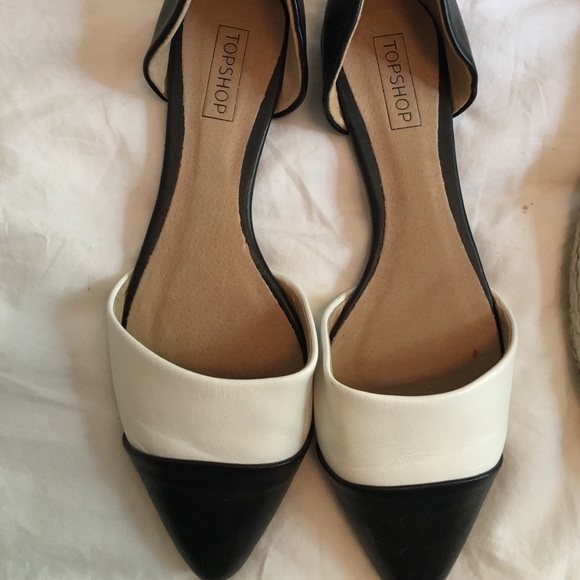 Top shop flats black and white