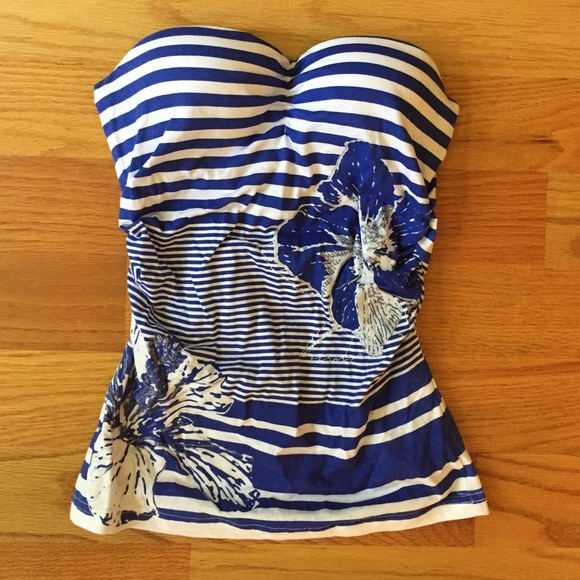 Beach themed strapless top