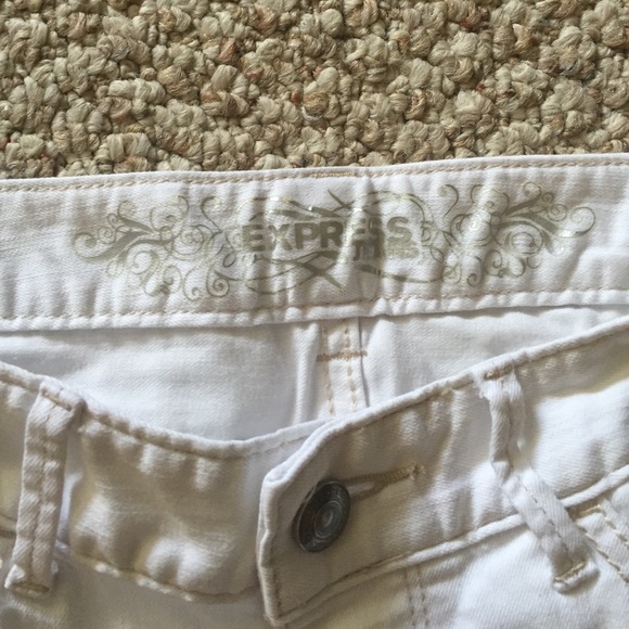 Express White Ankle Cropped Pants - Picture 2 of 2
