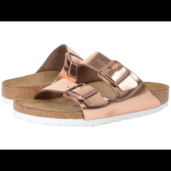 Birkenstock Shoes - ISO Birkenstock Arizona in Copper Metallic