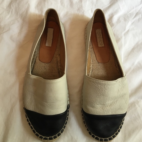 Topshop Espadriles black and cream