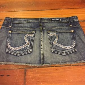 Super short Rock and Republic denim mini skirt