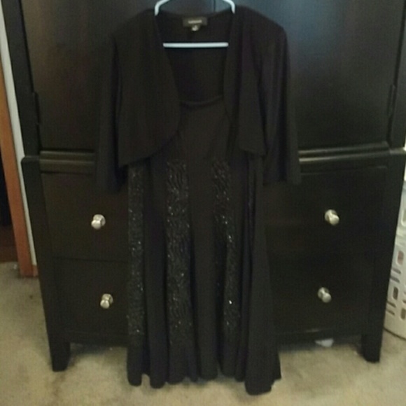 Party dress with overcoat