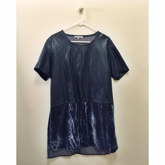 Little White Lies Velvet Leather Shift Dress