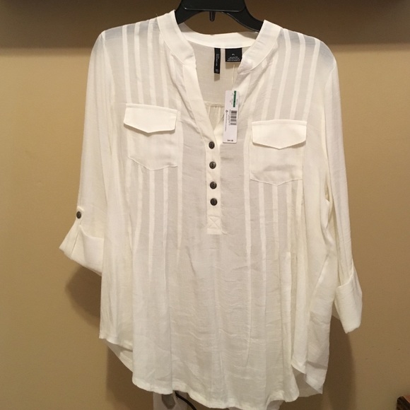 White high low blouse
