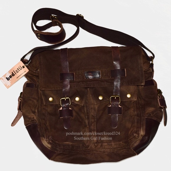 FREE PEOPLE Bag Distressed Crossbody Tote Book Bag - Picture 2 of 4