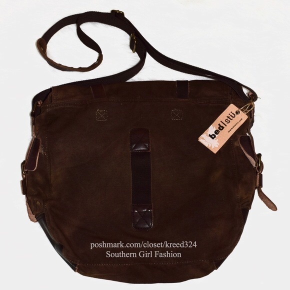 FREE PEOPLE Bag Distressed Crossbody Tote Book Bag - Picture 3 of 4