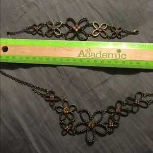 Matching necklace and bracelet
