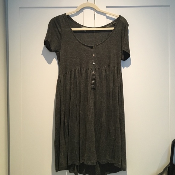 Worn once American Eagle dark grey babydoll dress.