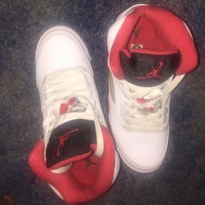 Jordan's fire red 5's.