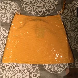 Judith March Sequined Yellow Skirt (size large)
