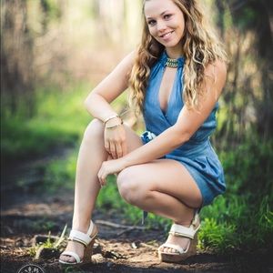 Blue Bebe romper. Size 4! Great condition!