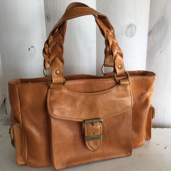 Eddie Bauer Handbags - Eddie Bauer genuine leather buckle handbag/ purse