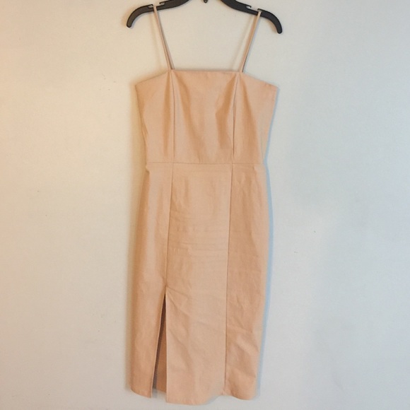 Nude spaghetti strapped dress