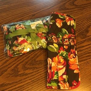 Vera Bradley cosmetic trio and curling iron holder