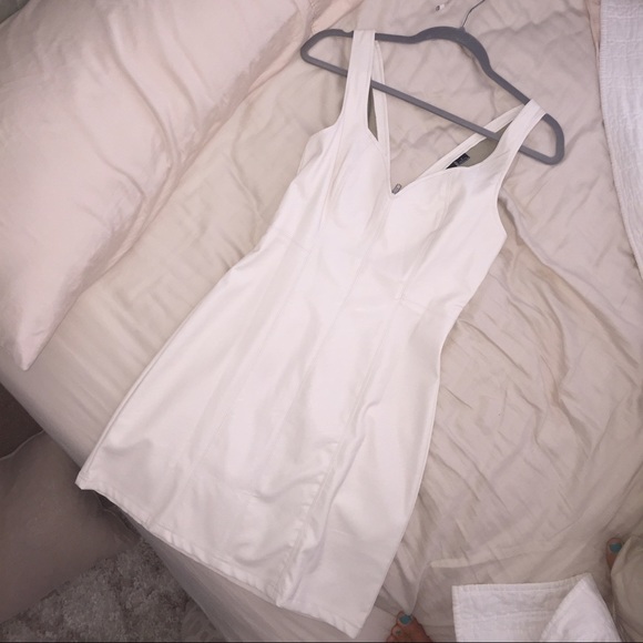 MINKPINK•Pearl of a Girl White Faux leather dress