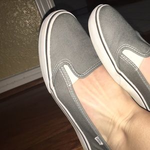 DISCONTINUED - gray slip on vans