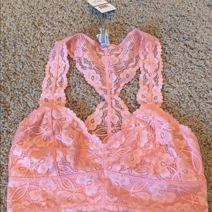 Free people peach bralette size XS with tags