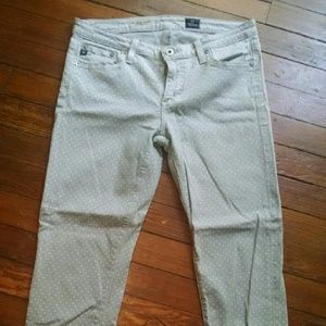 Anthropologie AG Stevie ankle polka dot jeans 28