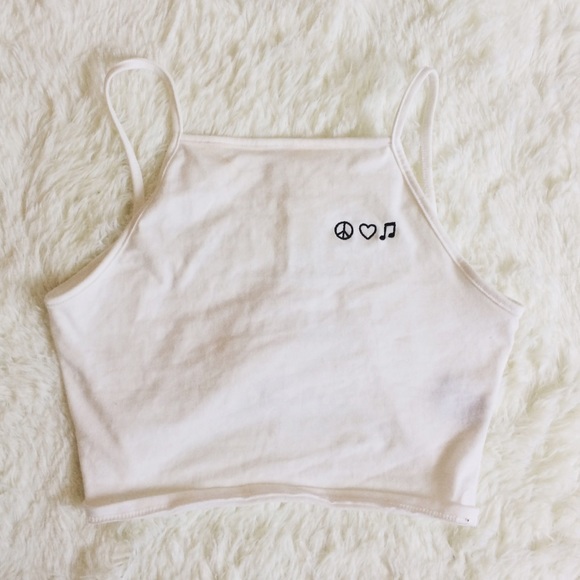 Pacsun LA Hearts Halter Crop Top
