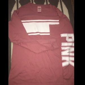 VS PINK LONG SLEEVE CAMPUS TEE