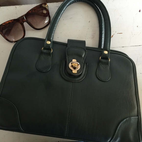 Vintage Handbags - Vintage faux leather satchel / purse