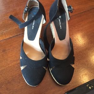 Dani Black Wedge Sandals