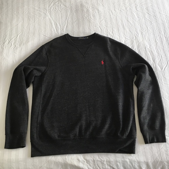 POLO RALPH LAUREN grey crew neck sweatshirt